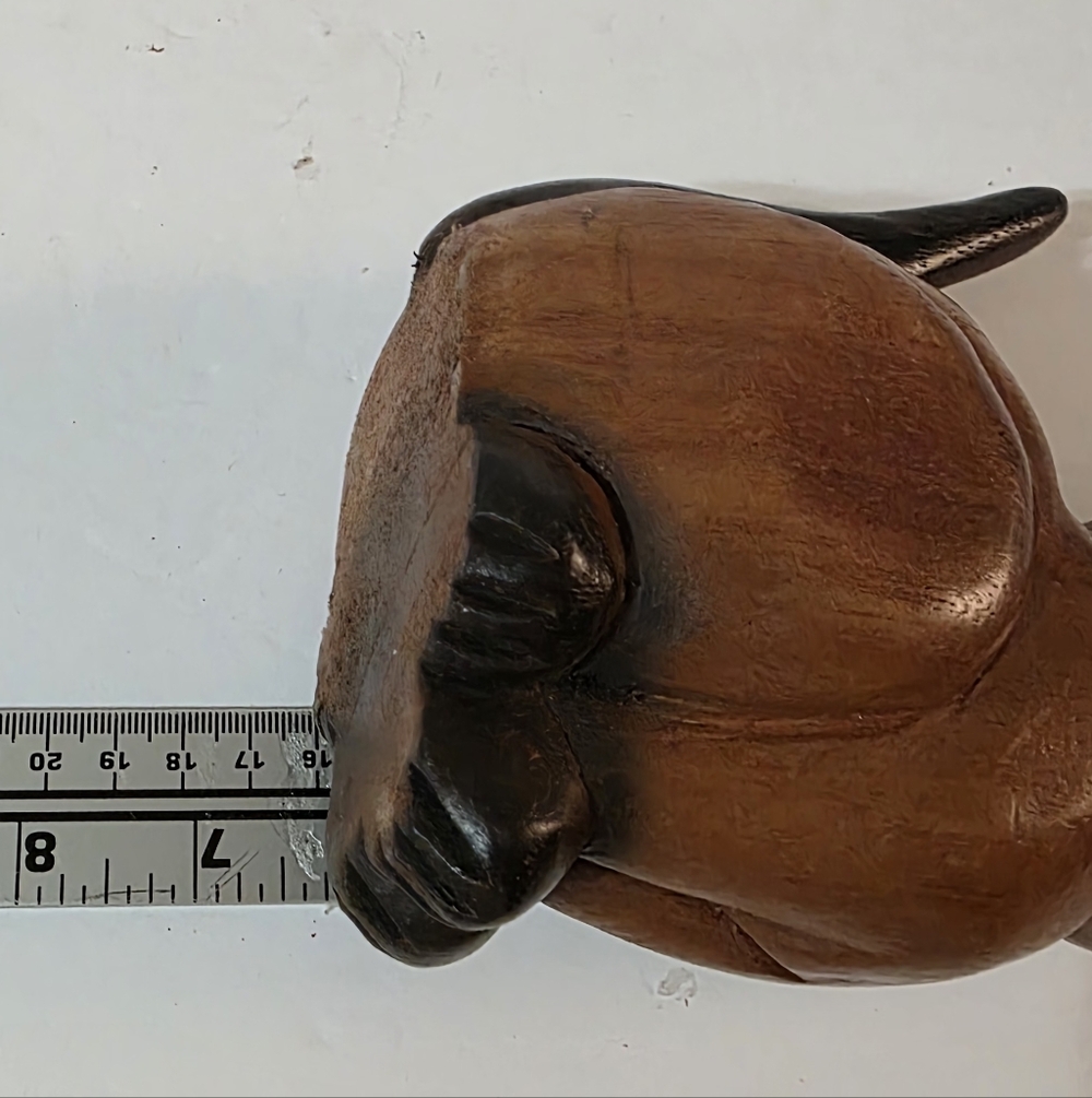 Vintage Wooden Cat Figurine Hand Carved - Picture 9 of 9